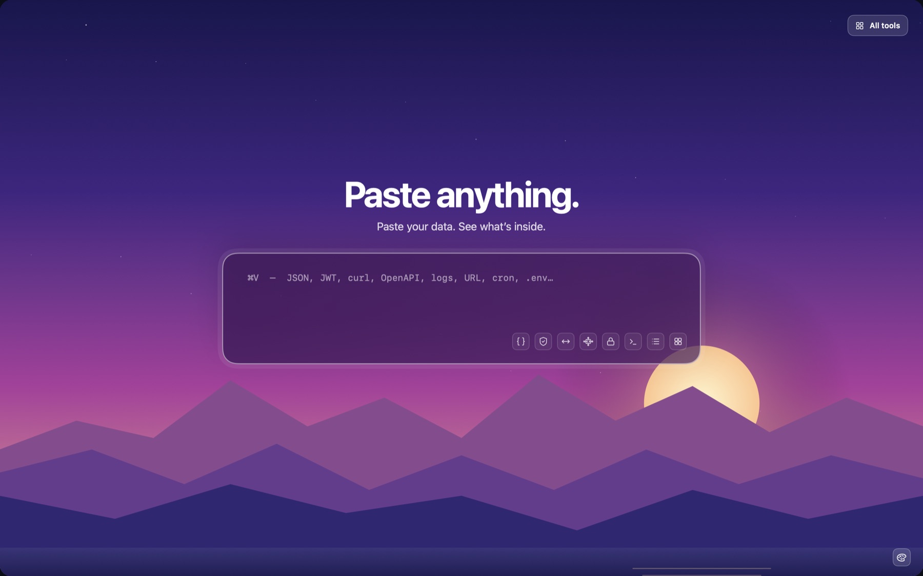 Paste anything on the Night landscape