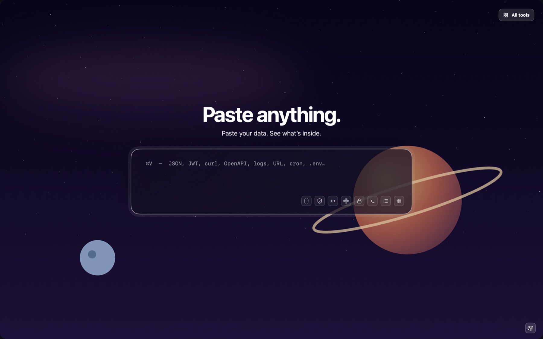 Paste anything on the Space landscape
